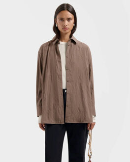 Blouse lange mouw w230301 Bruin