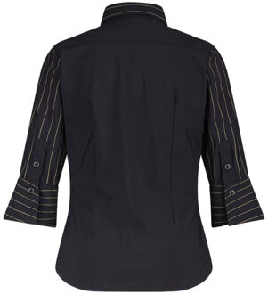 Blouse lange mouw w25/200/02/001 Zwart