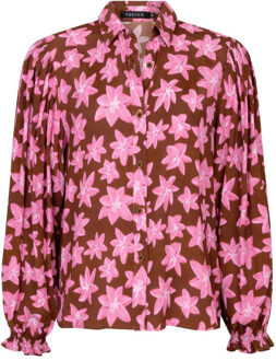 Blouse lange mouw ws2552 alyssa Bruin - XS