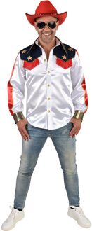 Blouse Las Vegas Polyester Wit/zwart Maat L