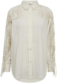Blouse met franjes Fringe  naturel - XS,S,M,L,XL,