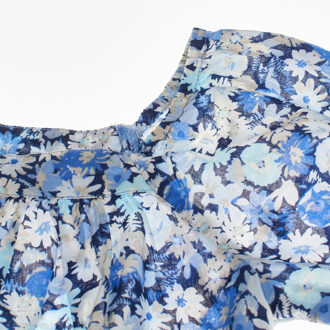 Blouse met korte mouwen 602121 meisje Blauw - 12-18M / 80cm