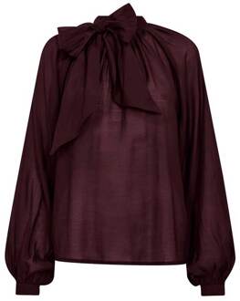 Blouse met strik detail Tilly  bordeaux