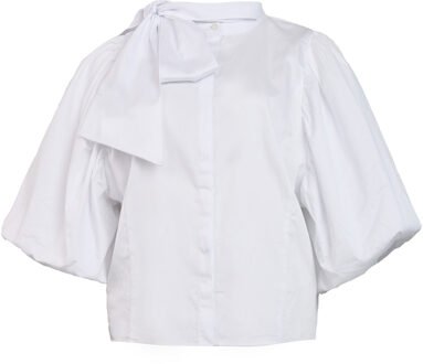 Blouse met strik Guinevere  wit - M,S,XS,