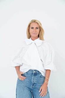 Blouse met strik Guinevere  wit - XS,S,M,L,