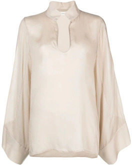 Blouse overhemd By Herenne Birger , Beige , Dames - 2XS