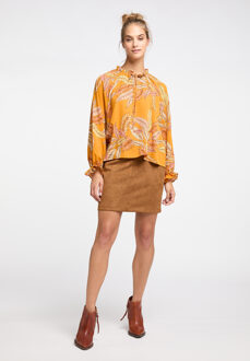 Blouse shirt Dames Oranje Veelkleurig - L