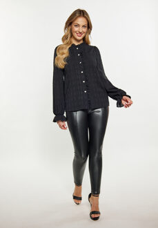 Blouse shirt Dames zwart - M