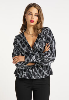 blouse tassia - maat Zwart/wit