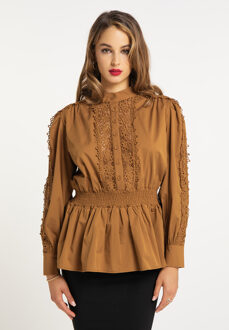 blouse tuxe Camel