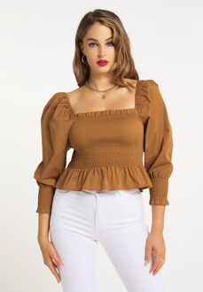 blouse tuxe Camel