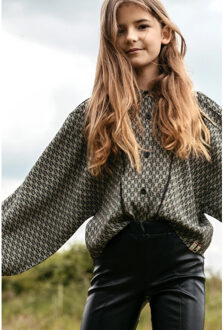 Blouse viscose vleermuismouw voor meisjes in de kleur - maat 128 Grijs