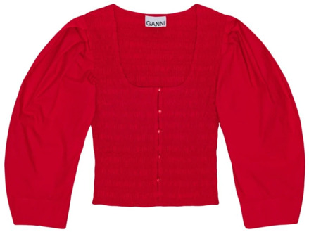 Blouses Ganni , Red , Dames - XS