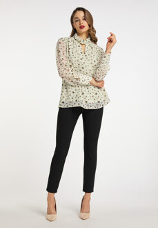 Blousetopje met lange mouwen Dames groente - XS