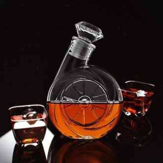 Blower Vormige Glazen Karaf Met Luchtdichte Sierlijke Stopper Voor Wijn Bourbon Brandy Drank Water Europese Stijl