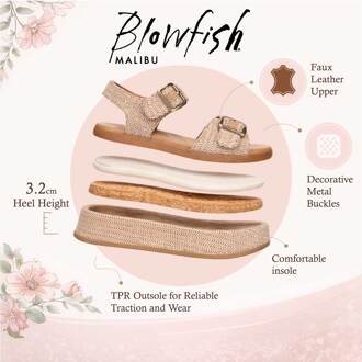 Blowfish Malibu dames beige nepleren platform sandalen - Magisch - EU 38