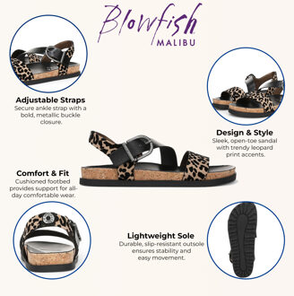Blowfish Malibu Dames Luipaard Bruine Voetbed Sandalen - Lance