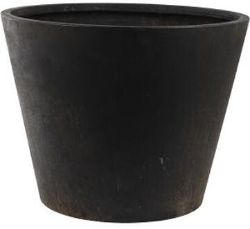 Blpempot-Plantenbak Conische pot composiet Bloempot XXLl Zwart Winterhard 56 x 43