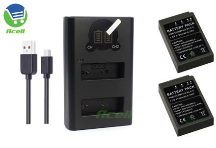 BLS-5 BLS-50 Batterij Voor Olympus E-M5 Mark Iii E-PL10 E-PL9 E-PL8 E-PL7 E-PL6 E-PL3 E-PL2 E-P3 E-P2 E-P1 E-PM2 E-PM1 camera 2accu 1Bi-lader