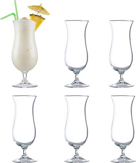 Blue Hawaii Cocktailglas - 6x - gehard glas - 47 cl - hurricane glas - longdrink