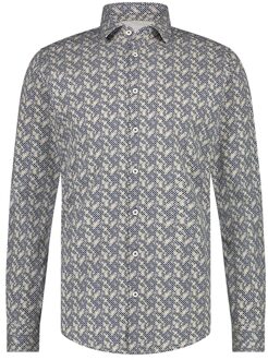 BLUE INDUSTRY All-over print overhemd Blauw - 43 (XL)