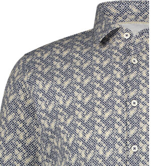 BLUE INDUSTRY All-over print overhemd | - maat 43 (XL) Blauw