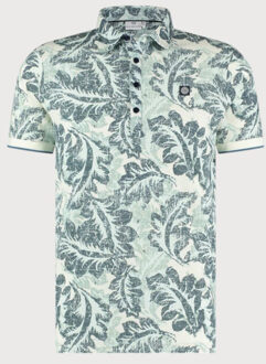 BLUE INDUSTRY All-over print polo | - maat XXL Blauw