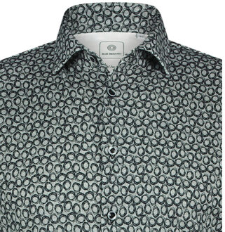 BLUE INDUSTRY All-over print shirt | - maat 41 (L) Zwart