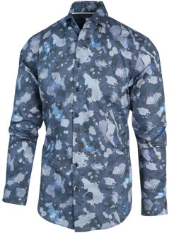 BLUE INDUSTRY Blauw print overhemd - 38 (S)