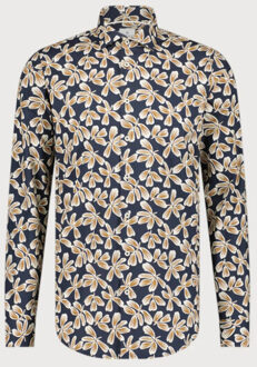 BLUE INDUSTRY Bloemenprint stretch shirt | Blauw - 38 (S)