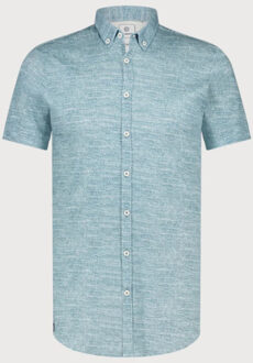 BLUE INDUSTRY Button-down overhemd korte mouw | - maat 43 (XL) Blauw