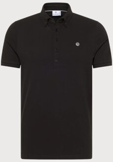 BLUE INDUSTRY Button-down polo | Zwart - S