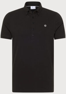 BLUE INDUSTRY Button-down polo | Zwart - XXL