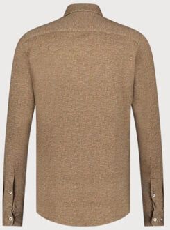 BLUE INDUSTRY Casual knitted overhemd | - maat 40 (M) Bruin
