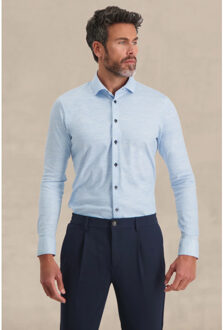 BLUE INDUSTRY Casual knitted shirt | Blauw - 44 (XL)