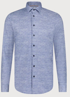 BLUE INDUSTRY Casual knitted shirt | Indigoblauw - 39 (M)