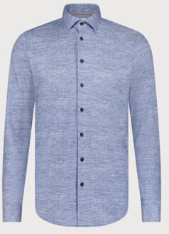 BLUE INDUSTRY Casual knitted shirt | Indigoblauw - 44 (XL)