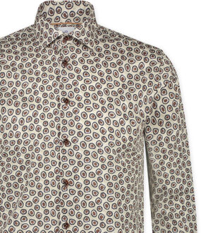 BLUE INDUSTRY Casual overhemd met lange mouwen Bruin - 44 (XL)