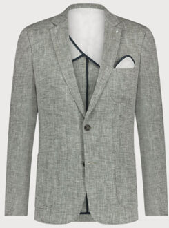 BLUE INDUSTRY Cotton linnen colbert | - maat 48 Bruin/groen