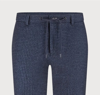 BLUE INDUSTRY De chino met ruitmotief | Blauw - 48