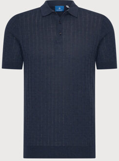 BLUE INDUSTRY De fijngebreide polo | Blauw - XL
