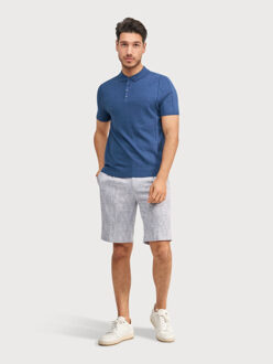 BLUE INDUSTRY De fijngebreide polo | Blauw - XL