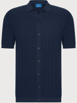 BLUE INDUSTRY De gebreide polo | - maat S Blauw
