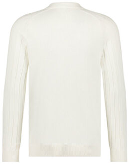 BLUE INDUSTRY De gebreide polo met lange mouwen | Wit - XL
