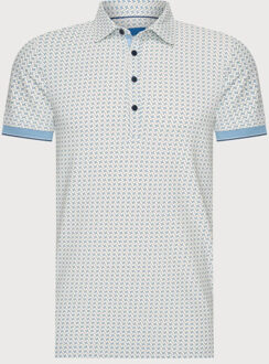 BLUE INDUSTRY De geometrische polo | - maat XL Blauw