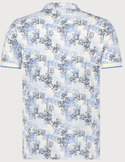 BLUE INDUSTRY De grafische polo | Blauw - XXL