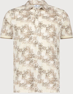 BLUE INDUSTRY De grafische polo | - maat L Beige