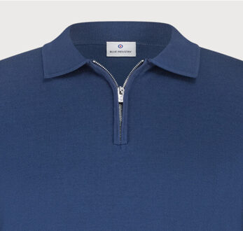 BLUE INDUSTRY De half-zip pullover met polokraag | Grijs - L