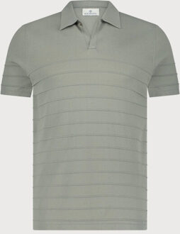 BLUE INDUSTRY De knitted v-hals polo | - maat XXL Grijs