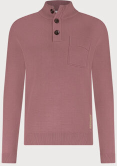 BLUE INDUSTRY De pullover met knoop- en ritssluiting | Roze - XL